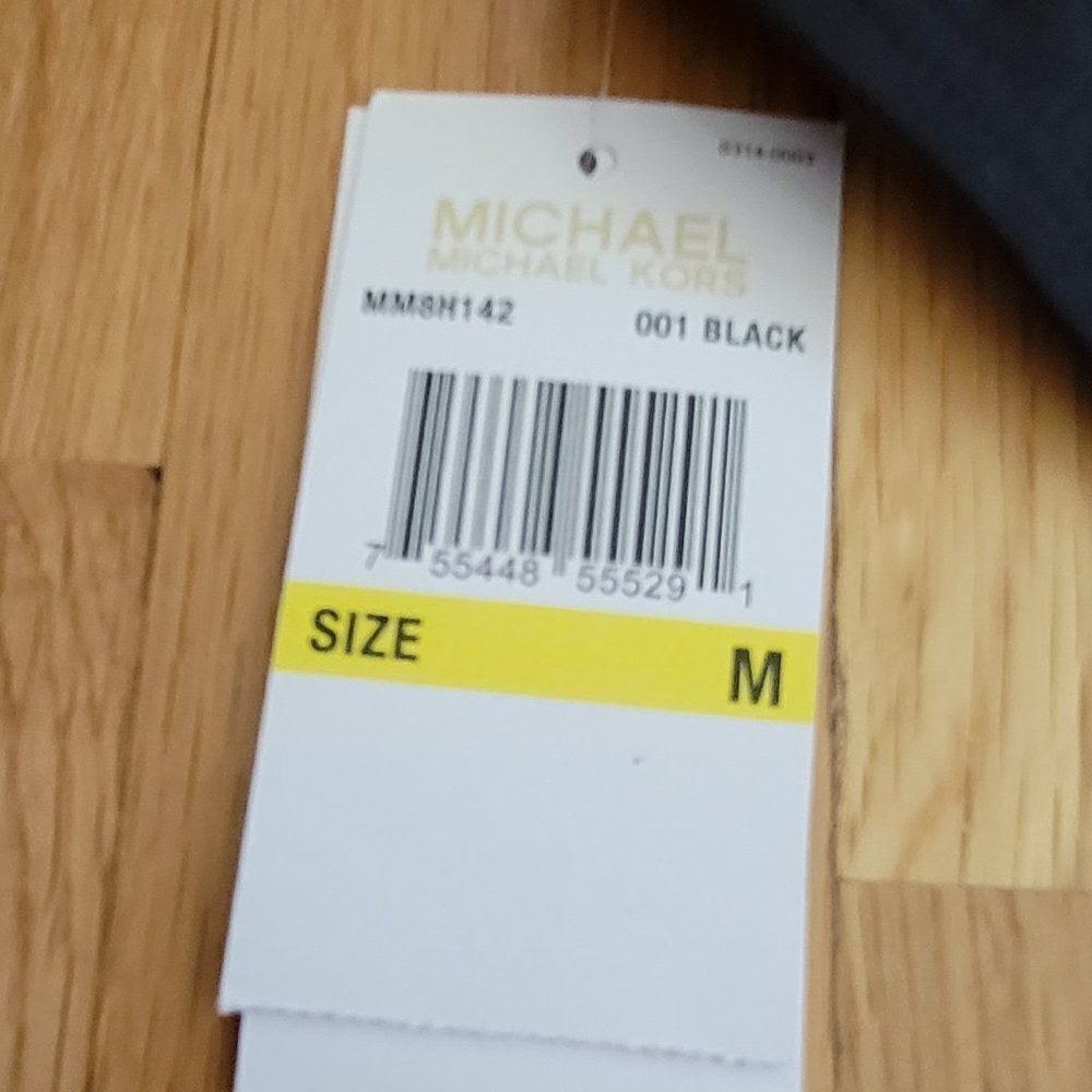 Michael Kors Black Logo-Ring Blouson Tankini Top & Hipster Bottom Size Medium - Picture 7 of 12